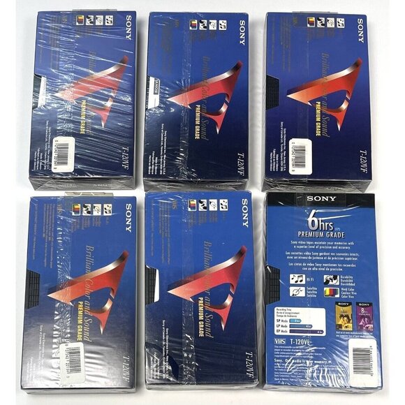 Lot 16 T-120 Blank 6hr EP VHS Videocassette SONY POLAROID RADIOSHACK JVC NIP NEW - Picture 15 of 15